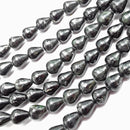 arfvedsonite smooth teardrop beads 