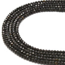 rainbow obsidian faceted rondelle beads