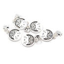 925 Sterling Silver Cat and Fish Charm Pendant Size 13x24mm 2Pcs Per Bag