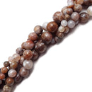 natural red agate smooth round beads