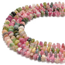 Mix Tourmaline Pebble Nugget Slice Chips Beads Size 8-9mm 15.5'' per Strand