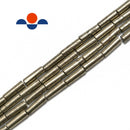 pyrite round tube beads