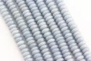 natural angelite smooth rondelle beads