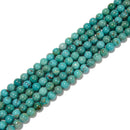 Green Blue Genuine Turquoise Smooth Round Beads 4.5mm to 8.5mm 15.5'' Strand