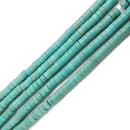 blue green howlite turquoise Heishi Rondelle Discs beads 