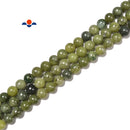 Natural Chinese Green Jade Smooth Round Beads 4mm 6mm 8mm 10mm 15.5'' Strand