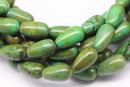 green turquoise smooth teardrop beads