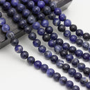large hole sodalite smooth round beads