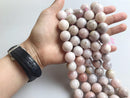 natural pink opal smooth round beads
