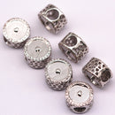 silver plated flat wheel charm
