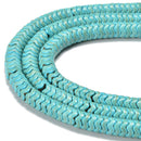 Turquoise Blue Howlite Interlocking Snake Beads 6mm 8mm 10mm 15.5" Strand