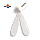 selenite pendant earrings teardrop shape