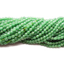 Green Dyed Jade Faceted Round Beads Size 4.5mm 15.5" Strand