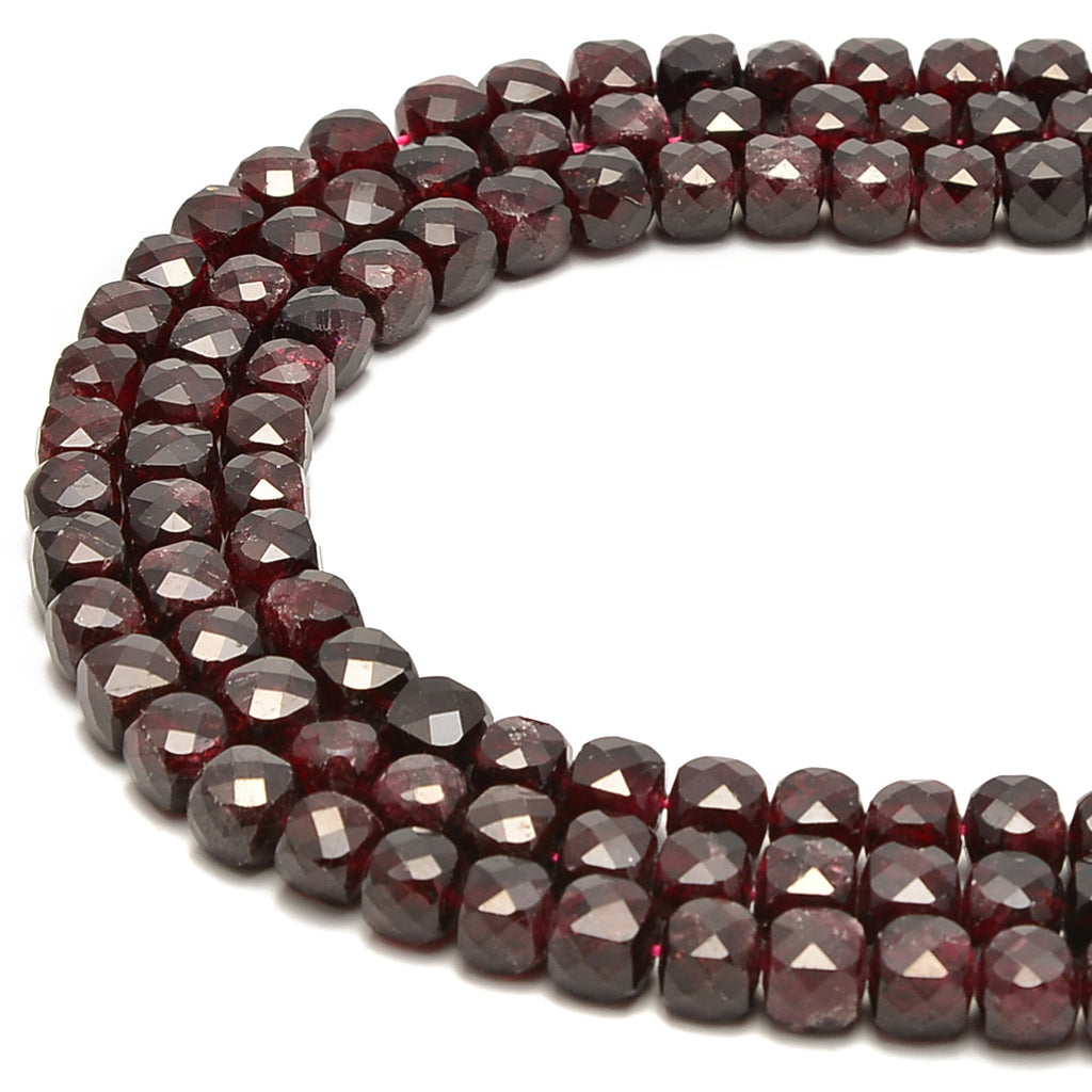 Garnet Faceted Square Dice Cube Beads Size 7mm 15.5 Strand – CRC Beads