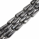 Larvikite Labradorite Smooth Full Teardrop Beads Size 10x30mm 15.5'' Strand