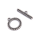 925 Sterling Silver Anti-Silver Ear of Wheat OT Clasp 14.5x20mm 2 Sets Per Bag