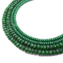 dark green dyed jade faceted rondelle beads