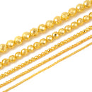 Titanium Gold Hematite Faceted Round Beads 2mm 3mm 4mm 6mm 8mm 10mm 15.5" Strand