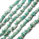 Green Amazonite Irregular Pebble Nugget Chips Beads 7-8mm 34" Strand