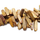 Autumn Jasper Graduated Slab Slice Stick Points Beads Approx 20-55mm 15.5" Strand