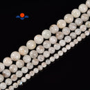 White Gray Moonstone Smooth Round Beads Size 6mm 8mm 10mm 12mm 15.5'' Strand