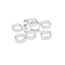 925 Sterling Silver Square Beads Size 3.5x12.5mm 2pcs per Bag
