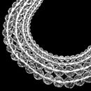 clear quartz hard cut faceted beads