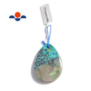 blue green chrysocolla pendant teardrop or irregular shape