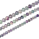 Multi Color Fluorite Heart Shape Beads Size 8mm 10mm 12mm 15.5'' Strand