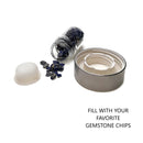 New Crystal Infused Healing Point Glass Water Bottle Gemstone Chips Not Included 9" Tall