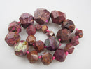 red jasper graduatedfaceted nugget chunk beads