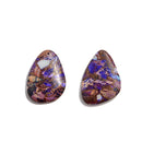 Purple Sea Sediment Jasper Pendant Teardrop or Irregular Shape Approx 30x40mm