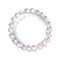 Clear Mystic Aura Glass Matte Bracelet Matte Round Size 8mm 10mm 7.5" Length