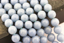 natural angelite smooth round beads