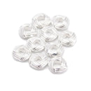 925 Sterling Silver Square Circle Spacer Beads Size 2x7mm Sold 7Pcs Per Bag