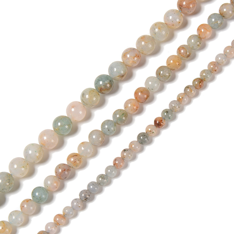 Natural Opalite Mica Smooth Round Beads Size 6mm 8mm 10mm 15.5'' Strand
