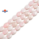 pink opal faceted flat oval beads