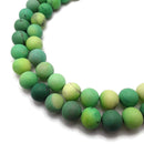 Natural Chrysoprase Matte Round Beads 4mm 6mm 8mm 10mm 15.5" Strand