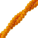 orange howlite turquoise smooth rondelle beads