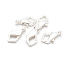 925 Sterling Silver Right Angle Clasp Size 7x15mm 3Pcs Per Bag