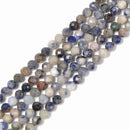 Natural White Sodalite Faceted Round Beads Size 4.5mm 15.5'' Strand