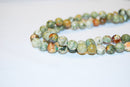 rainforest jasper rhyolite faceted round
