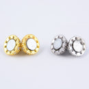 silver gold plated strong magnetic rhinestone clasps round