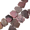 rhodonite graduated irregular trapezoid beads