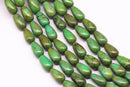 green turquoise smooth teardrop beads