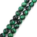 Green Tiger's Eye Smooth Round Beads 4mm 6mm 8mm 10mm 12mm 14mm 15.5" Strand