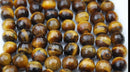 Yellow Tiger's Eye Faceted Round Beads 4mm 6mm 8mm 10mm 12mm 15.5" Strand