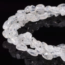 Natural Clear Crackle Quartz Nugget Beads Size 8x10mm 15.5'' Strand