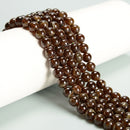Natural Dark Orange Garnet Smooth Round Beads Size 4mm 6mm 8mm 10mm 15.5''Strand