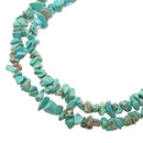 light blue green turquoise irregular nugget chips beads